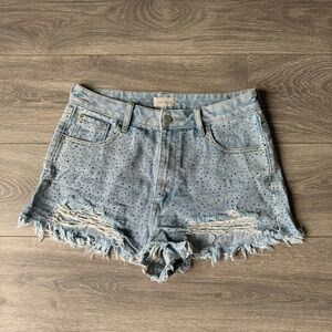 PacSun Distressed Rhinestone Shorts